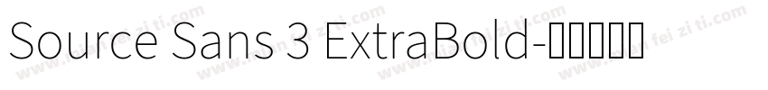 Source Sans 3 ExtraBold字体转换